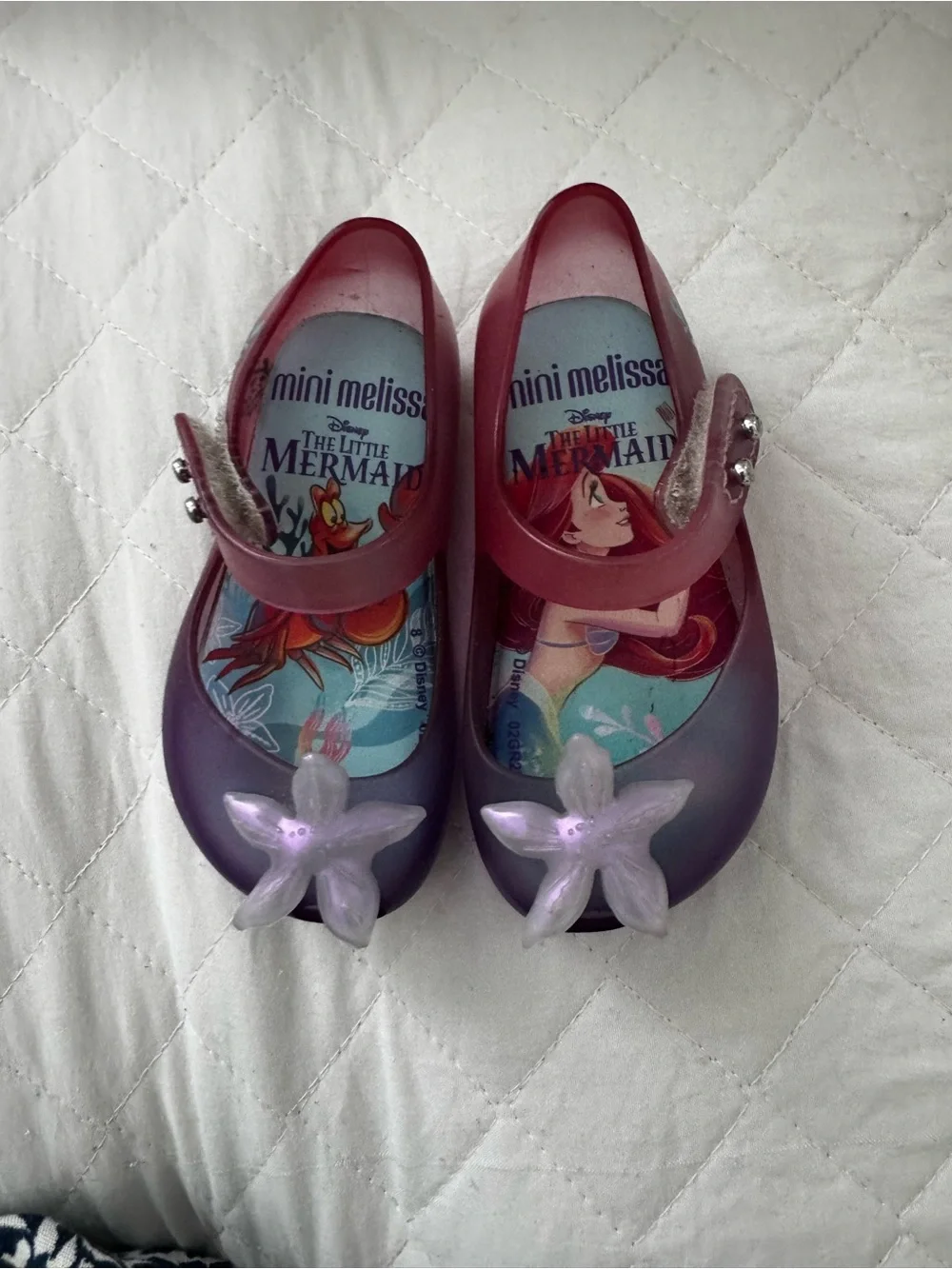 Mini Melissa Purple and Pink Little Mermaid Jelly Mary Janes